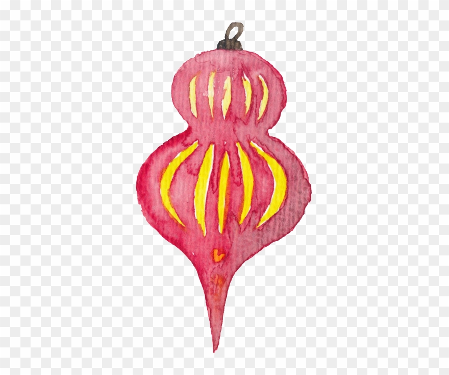 Red Gourd Christmas Transparent Decorative - Illustration Clipart