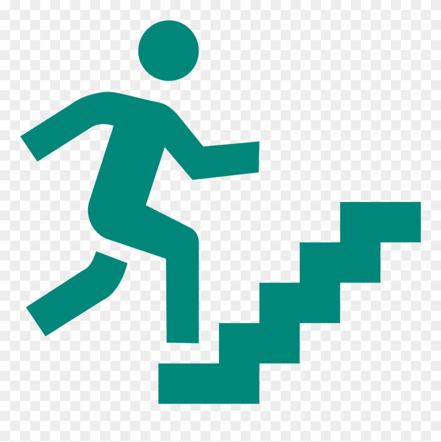 Stairs Computer Icons Climbing - Stairs Clipart Black And White Png Transparent Png