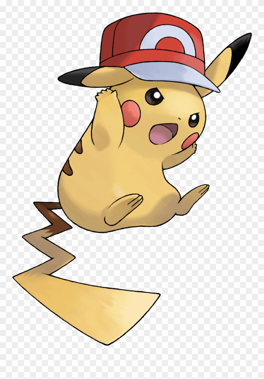 Pokemon Sticker - Pokemon Ash Hat Pikachu Clipart
