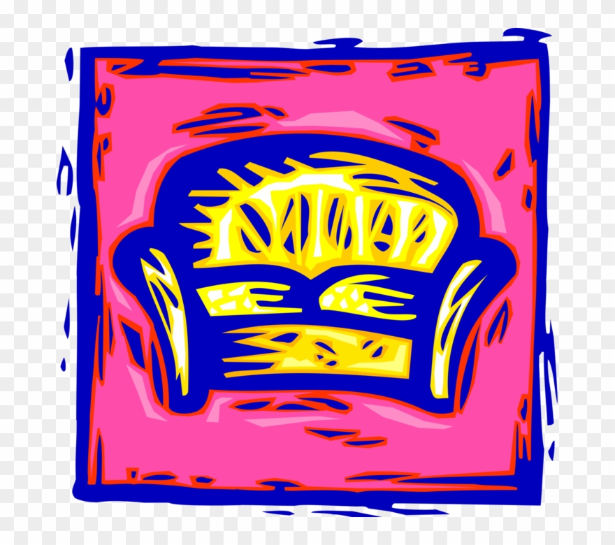 Vector Illustration Of Loveseat Sofa Furniture For Clipart