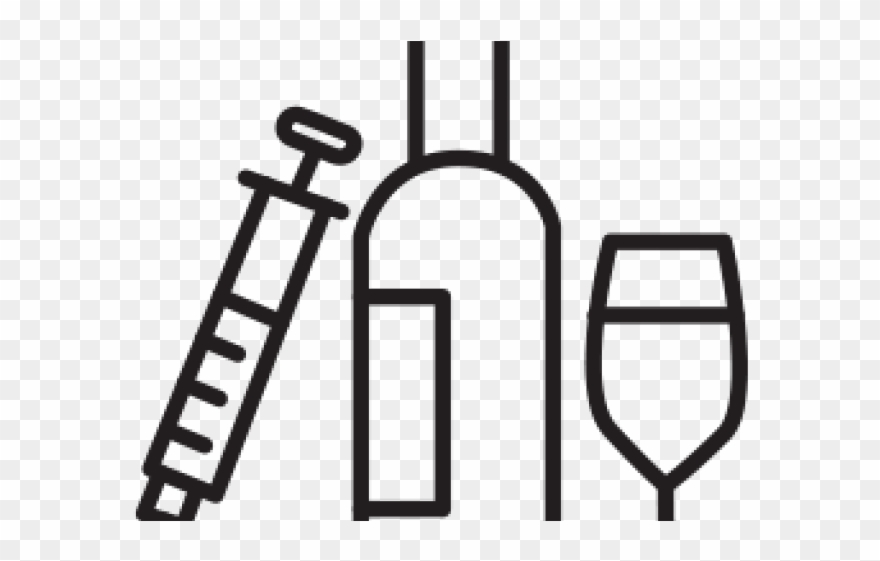 Liquor Clipart Black And White - Png Download