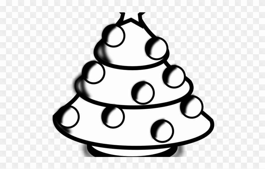 Palm Tree Clipart Black And White - Transparent Black And White Christmas Clipart - Png Download