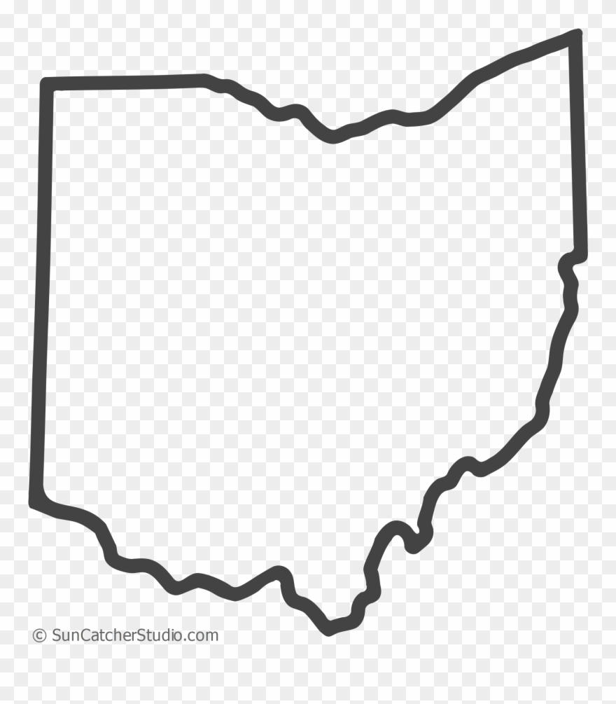 Png - Outline Ohio State Clipart Transparent Png