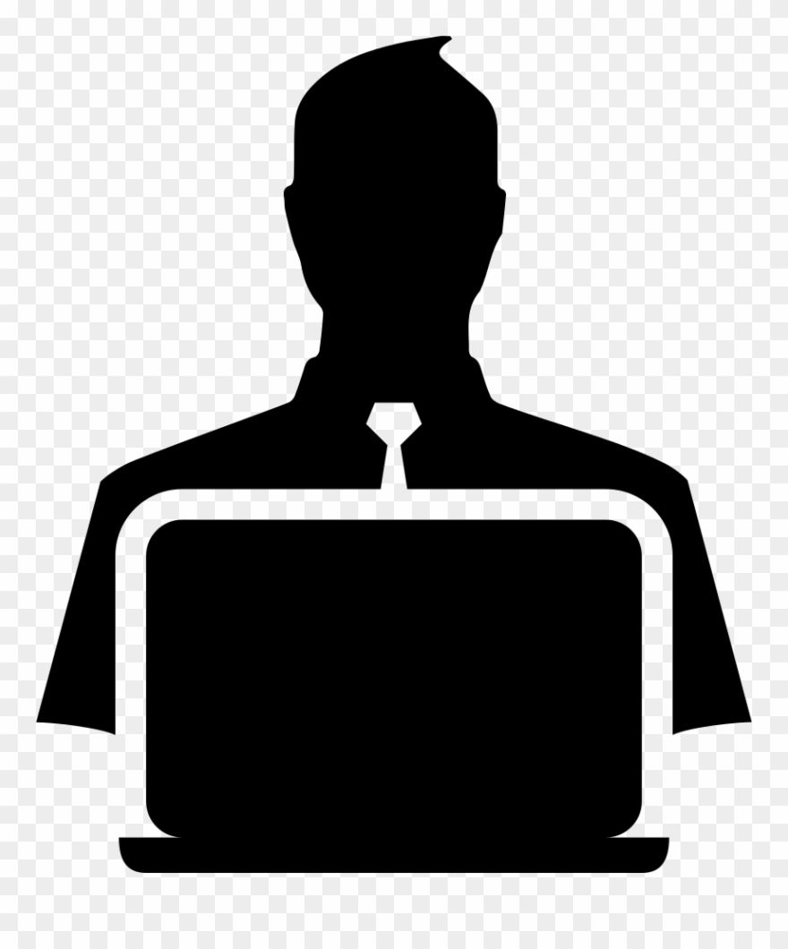 Png File - Man With Laptop Icon Clipart