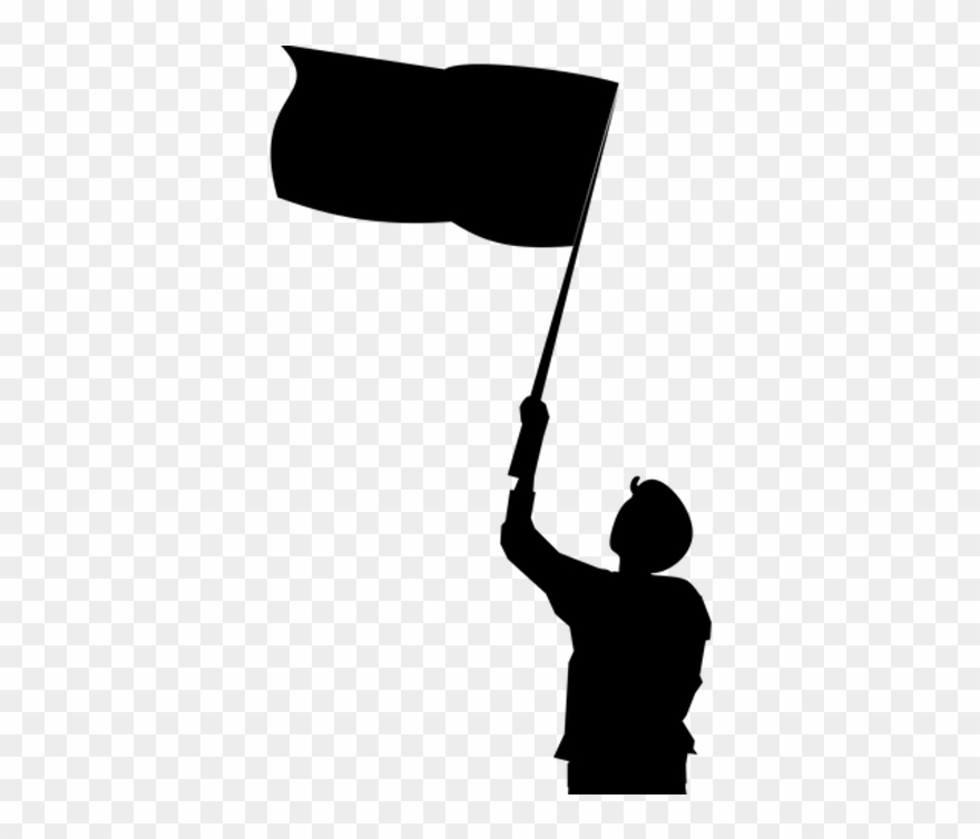 Snag And Wag A Flag - Holding Flag Png Clipart