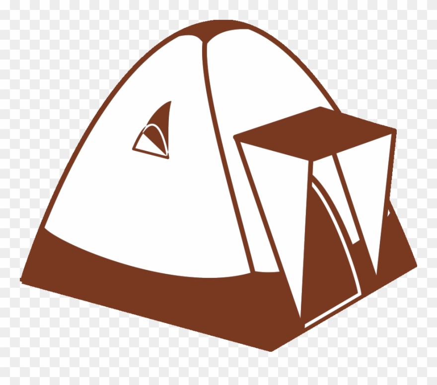 Camps - Tent Black And White Clipart