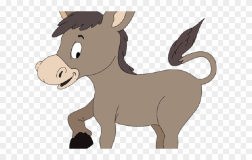 Donkey Clipart Sick - Cartoon Donkey Drawing - Png Download