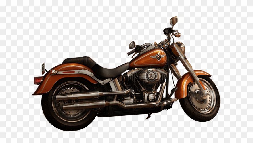 Harley Davidson Fatboy Amber Red Clipart