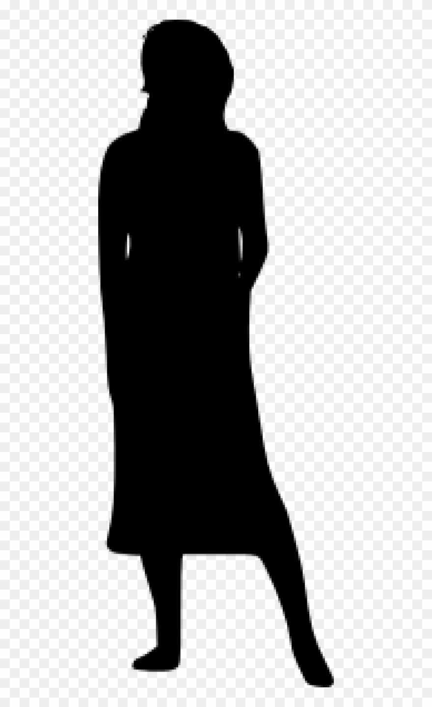 Free Png Woman Silhouette Png - Middle Aged Woman Silhouette Clipart