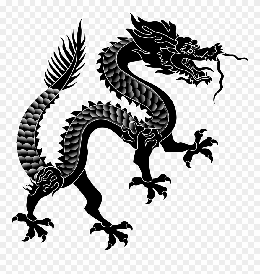 2000 X 2040 21 0 - Chinese Dragon Silhouette Png Clipart