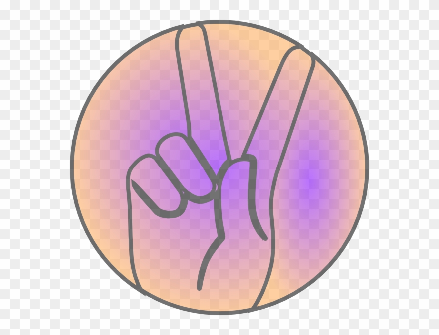 Peace Hand Sign Clip Artpeace Sign Hand Png - Circle Transparent Png