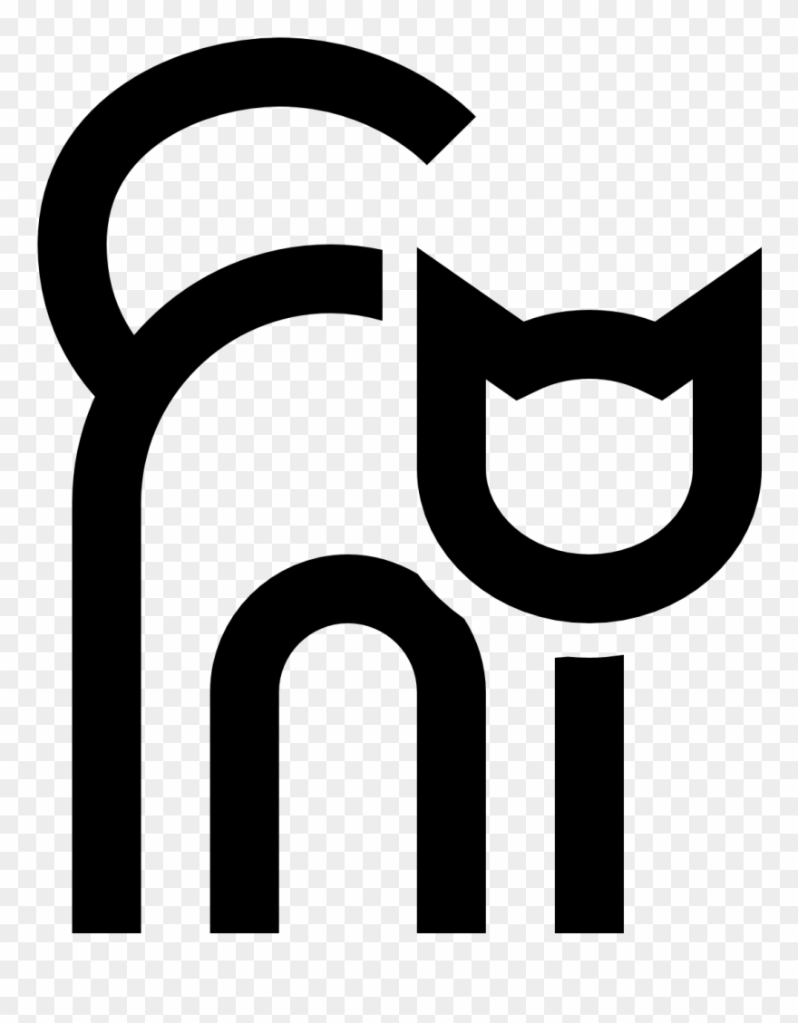 It's A Icon Of A Cat With It's Back Arched - Sign Clipart