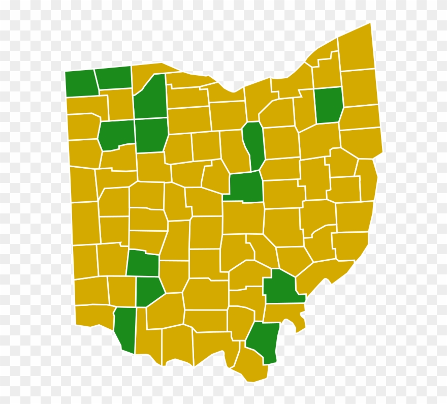 Ohio State Party - Ohio 2016 Election Map Clipart