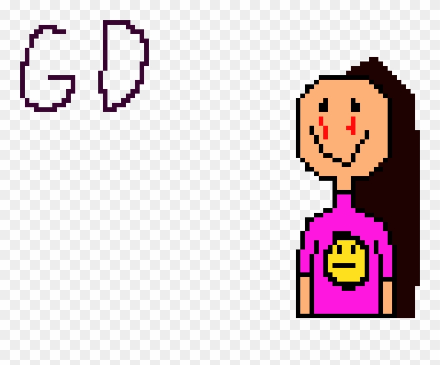 Girl With Bloody Eyes Pixel Art Clipart