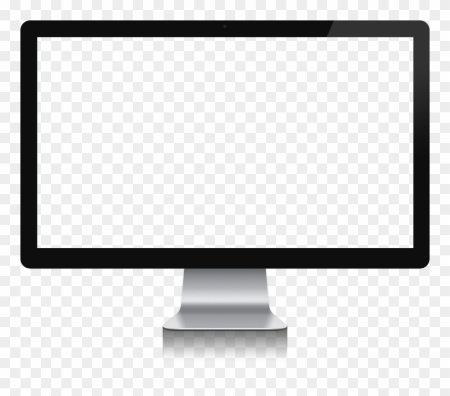 Computer Monitor With Shadow - Computer Screen Border Clipart