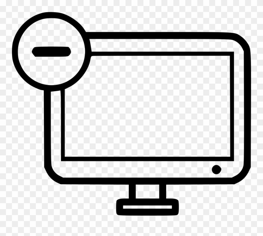 Screen Minus Remove Computer Desktop Monitor Comments Clipart