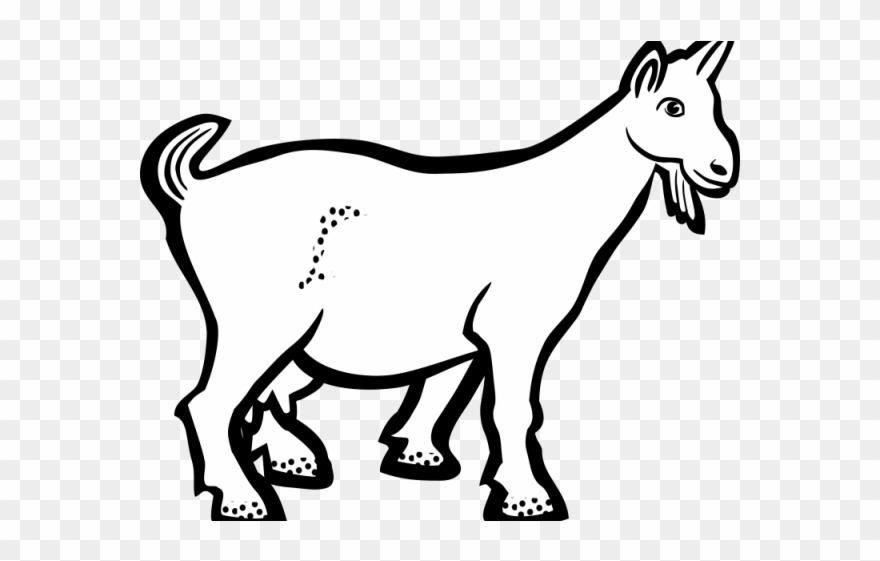 Goat Clipart Small Goat - Goat Clip Art Black And White - Png Download