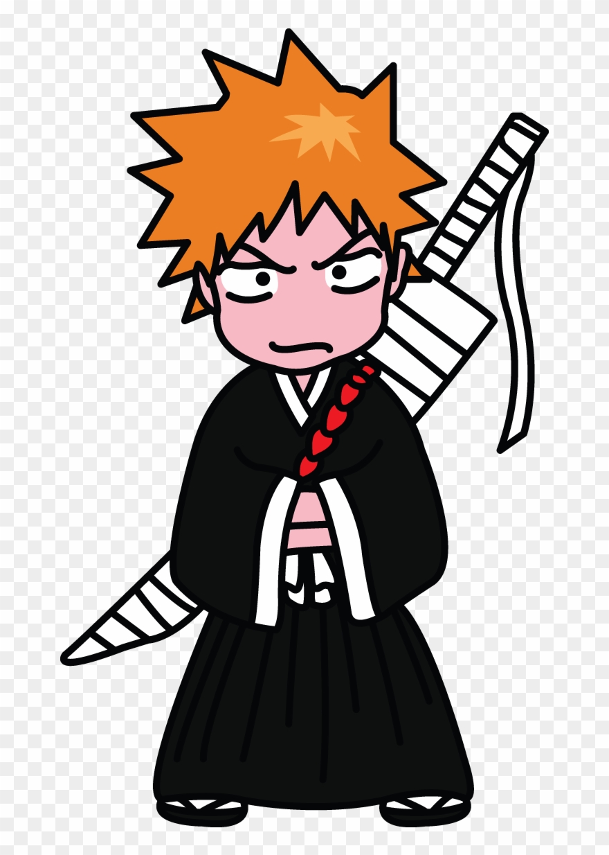 How To Draw Ichigo Kurosaki Of Bleach, Manga, Easy - Dibujos De Ichigo Facil Clipart