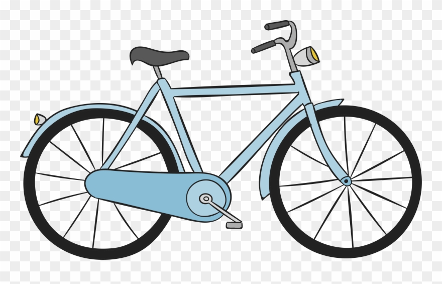 Drawn Bike Road Bike - Flat Bar Bike Clipart