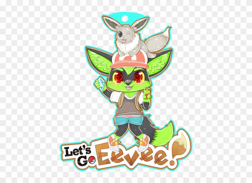 Sonar's Lets Go Eevee Badge - Cartoon Clipart