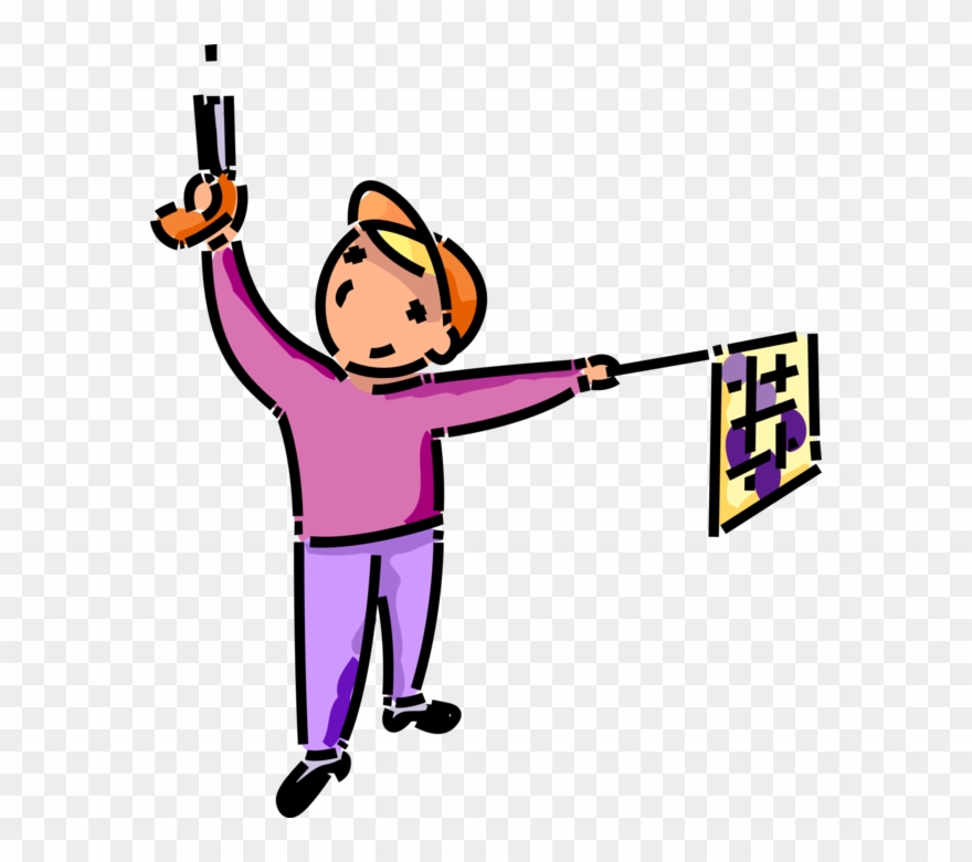 Png Transparent Stock Boy Fires Starter S Pistol To - Start Race Cartoon Clipart