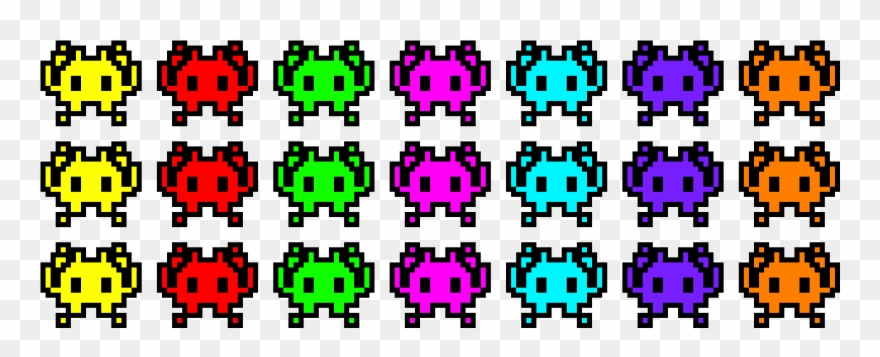 Space Invaders Png - Pixel Art Space Invaders Clipart