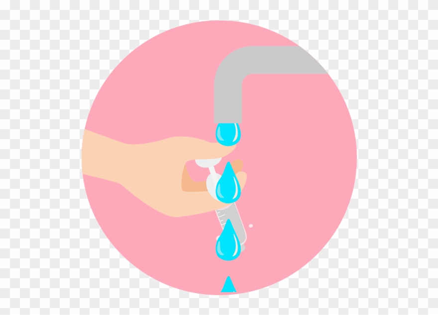 Wash Syringe With Soap And Water - Circle Clipart