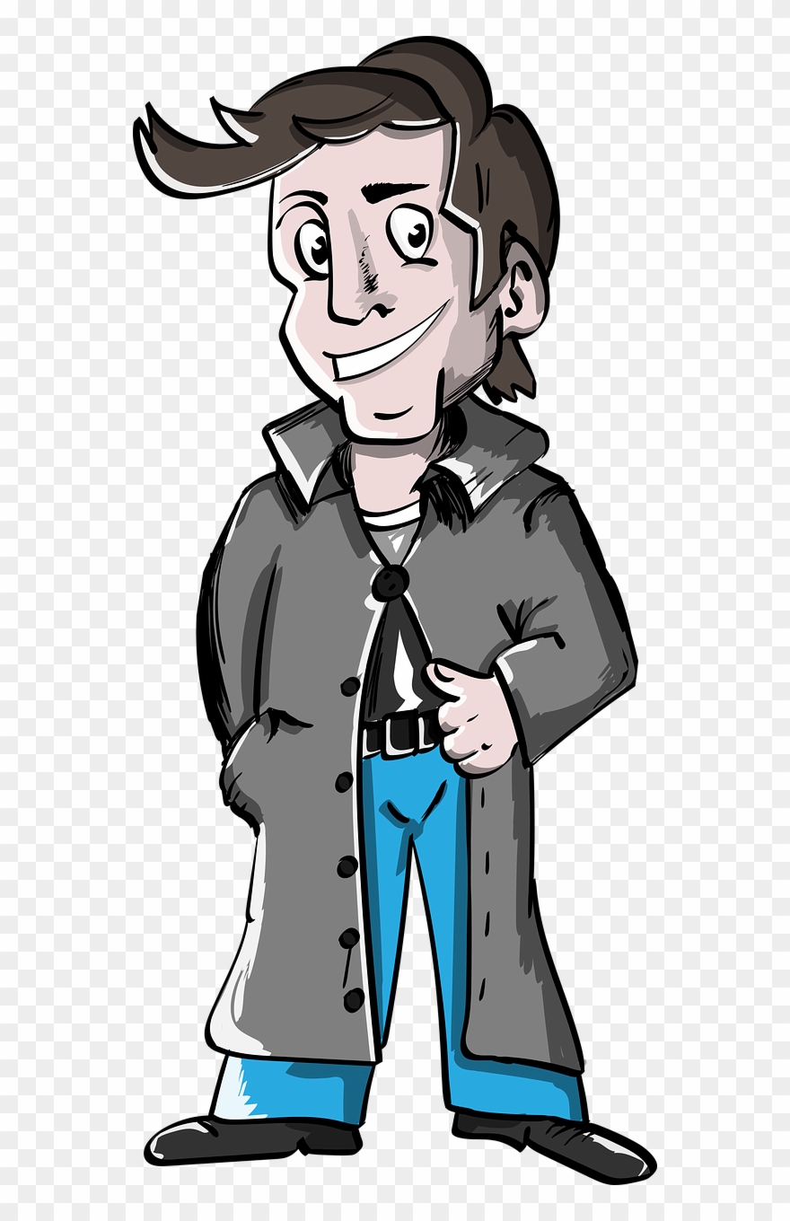 Cloak Dark Brown Cartoon - Raincoat Clipart