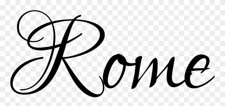 Rome - Tattoo Letter R Cursive Clipart