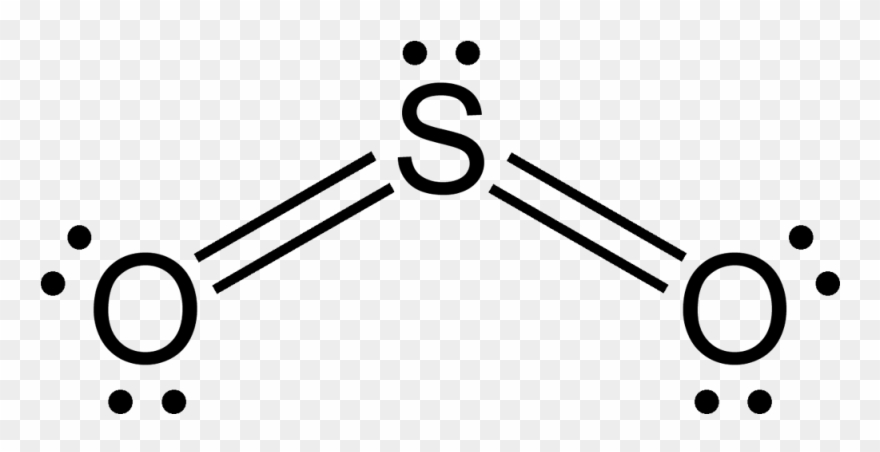 Sulfur Dioxide Ve B 2d - Sulfur Dioxide Structural Formula Clipart