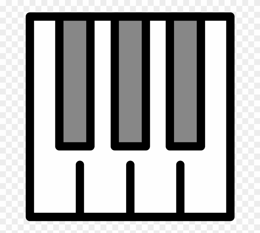 File - Openmoji-color 1f3b9 - Svg - ピアノ の 鍵盤 の イラスト いろいろ Clipart