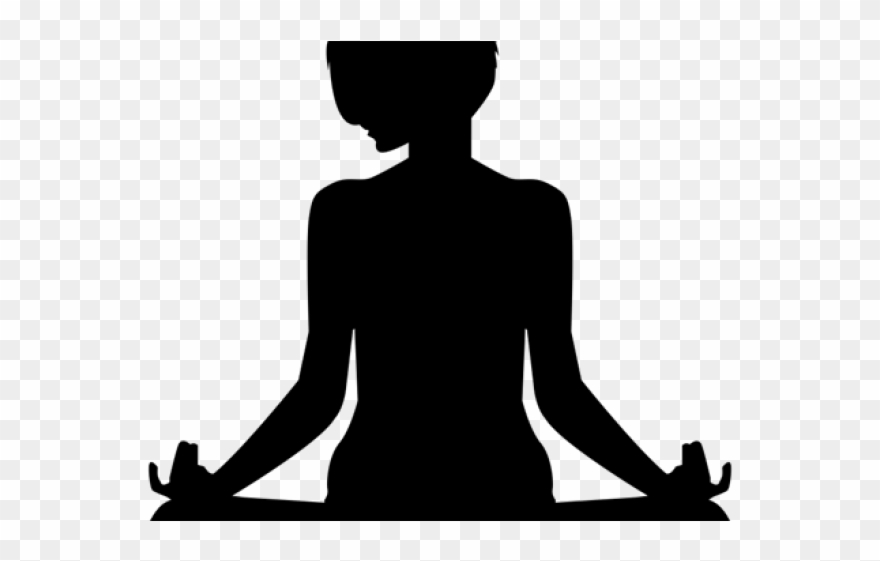 Relax Clipart Meditation Posture - Belly Breathing Black And White - Png Download