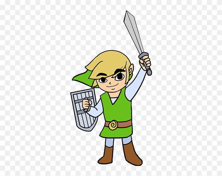 How To Draw Link From The Zelda Games - Cartoon Clipart