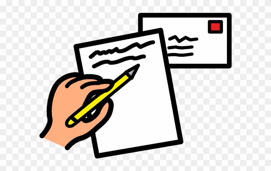 A Hand Holding A Pencil Writing On A Sheet Of Paper - Guided Reading Boardmaker Clipart