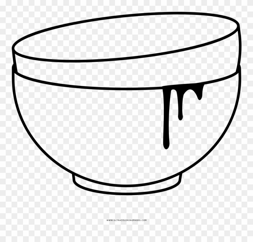 Dirty Bowls Coloring Page - Bowl Para Colorear Clipart