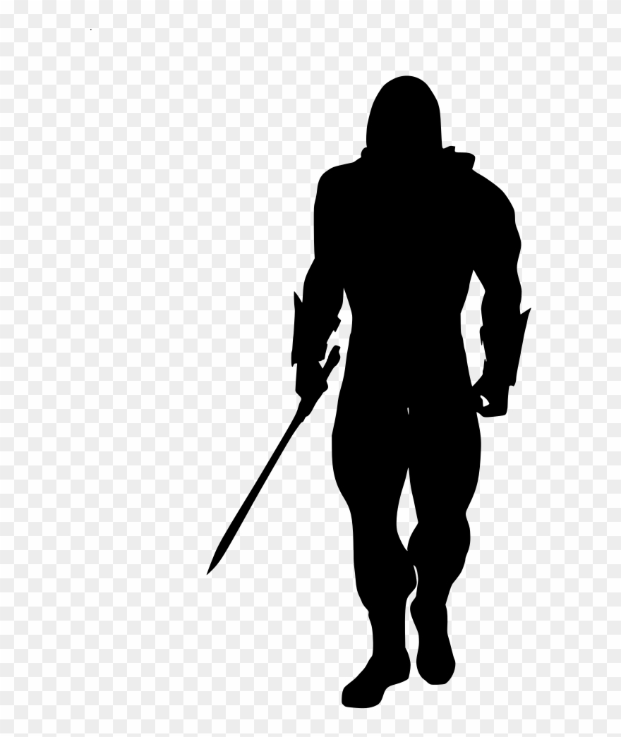 Download Png - Male Warrior Silhouette Png Clipart