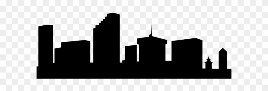 Skyscraper Clipart Generic - City Skyline Silhouette Black - Png Download