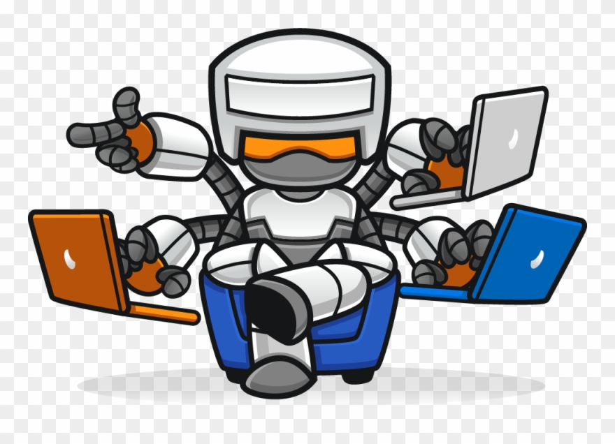 Wow Fishing Bot Mascot - Cartoon Clipart