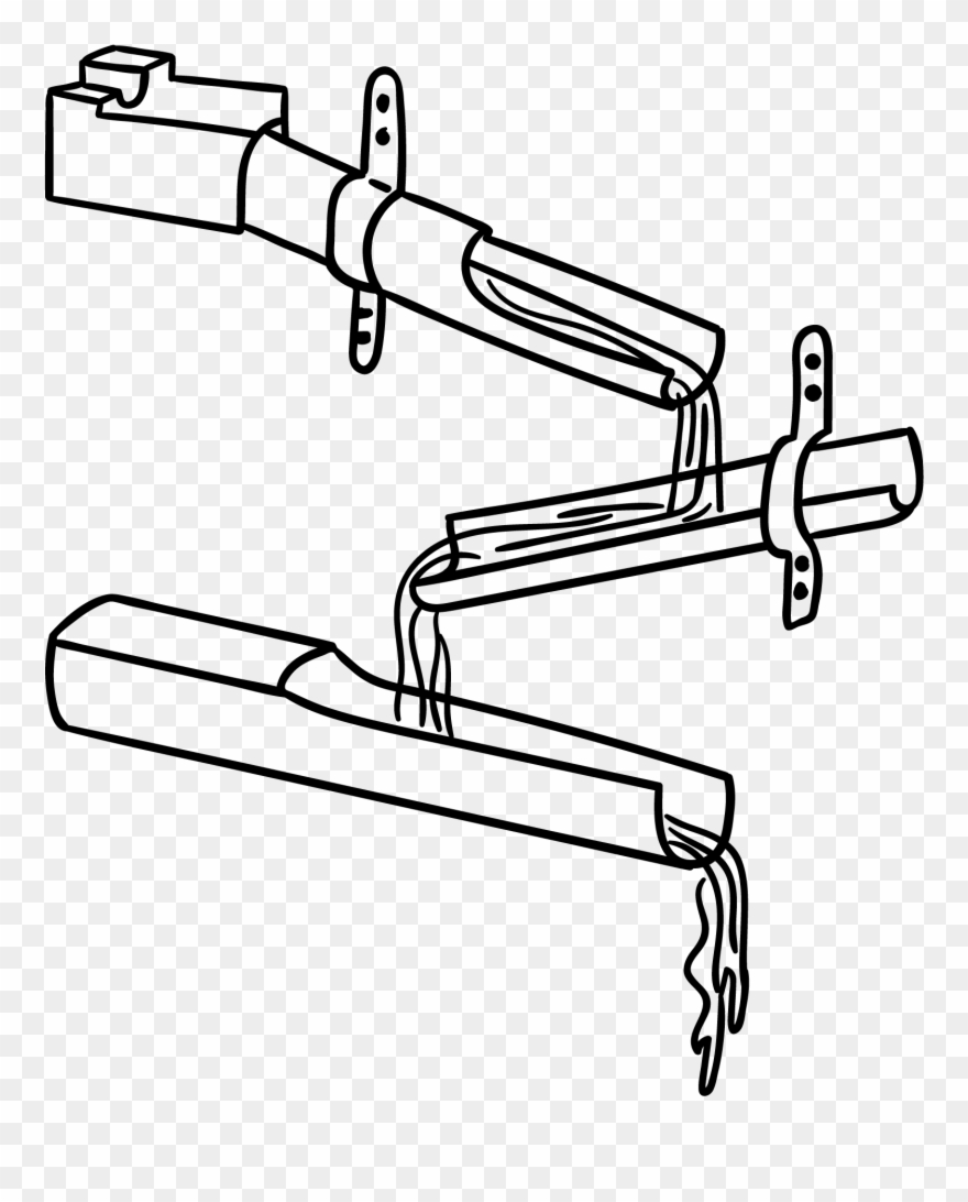 Water Play With Pipes And Guttering - Technical Drawing Clipart