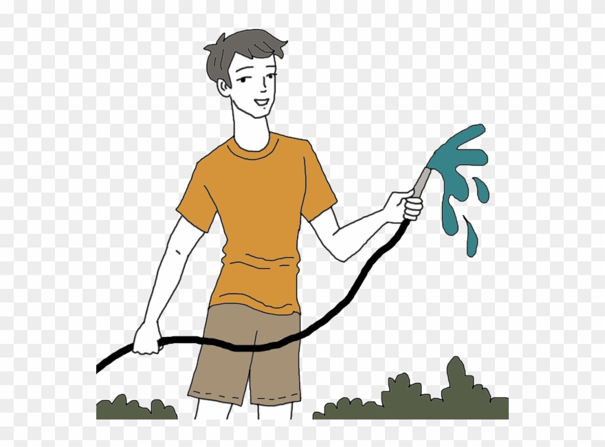 Garden Hose Dream Meaning - Person Holding A Water Hose Clipart
