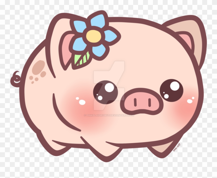 Mini Pumpkin Clipart Black And White Techflourish - Kawaii Pig - Png Download