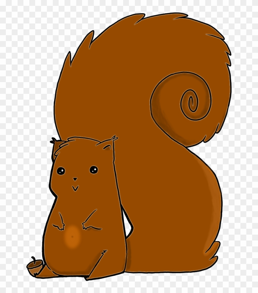 Hibernating Squirrel Clip Art - Squirrel Animated Transparent - Png Download