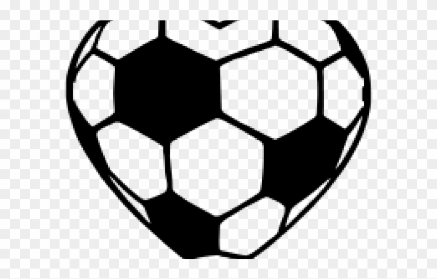 Heart Clipart Soccer - Soccer Ball Heart Clipart - Png Download