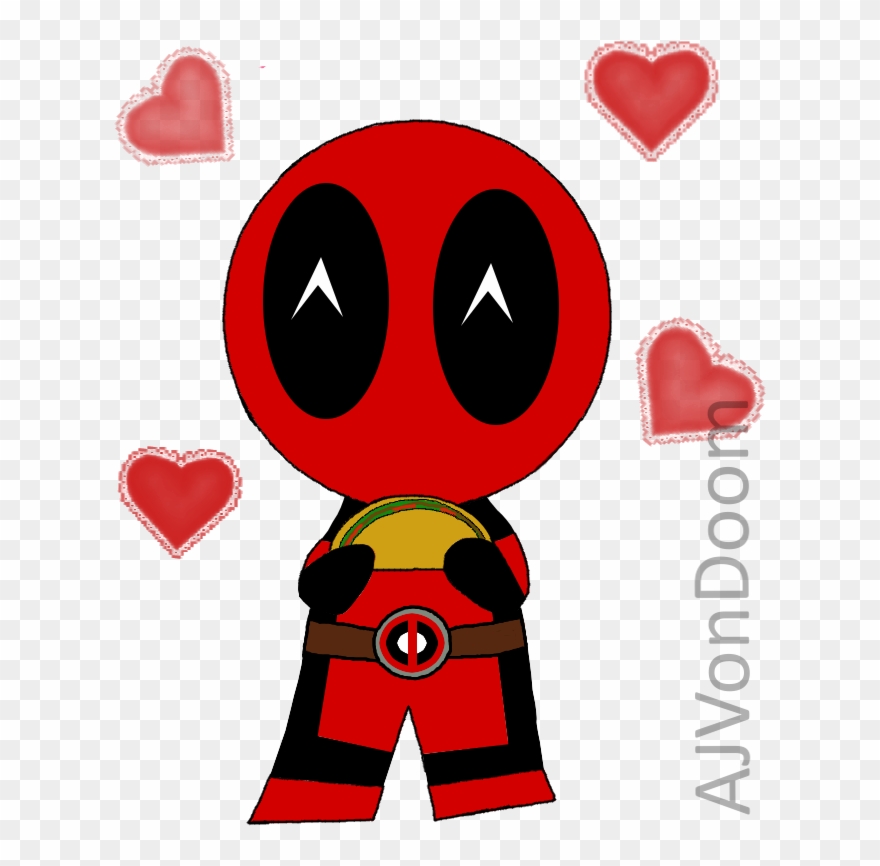 Deadpool Loves Tacos By Ajvondoom - Deadpool Love Png Clipart