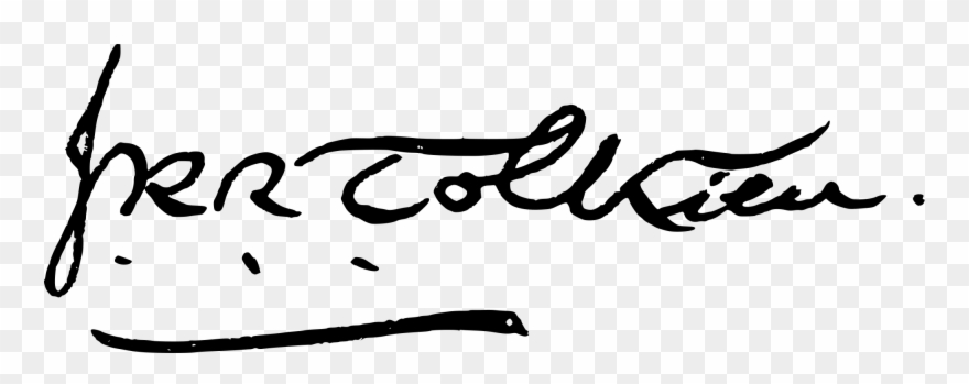Jrr Tolkien Lord Of The Rings Silmarillion Hobbit Writing - Tolkien Png Clipart