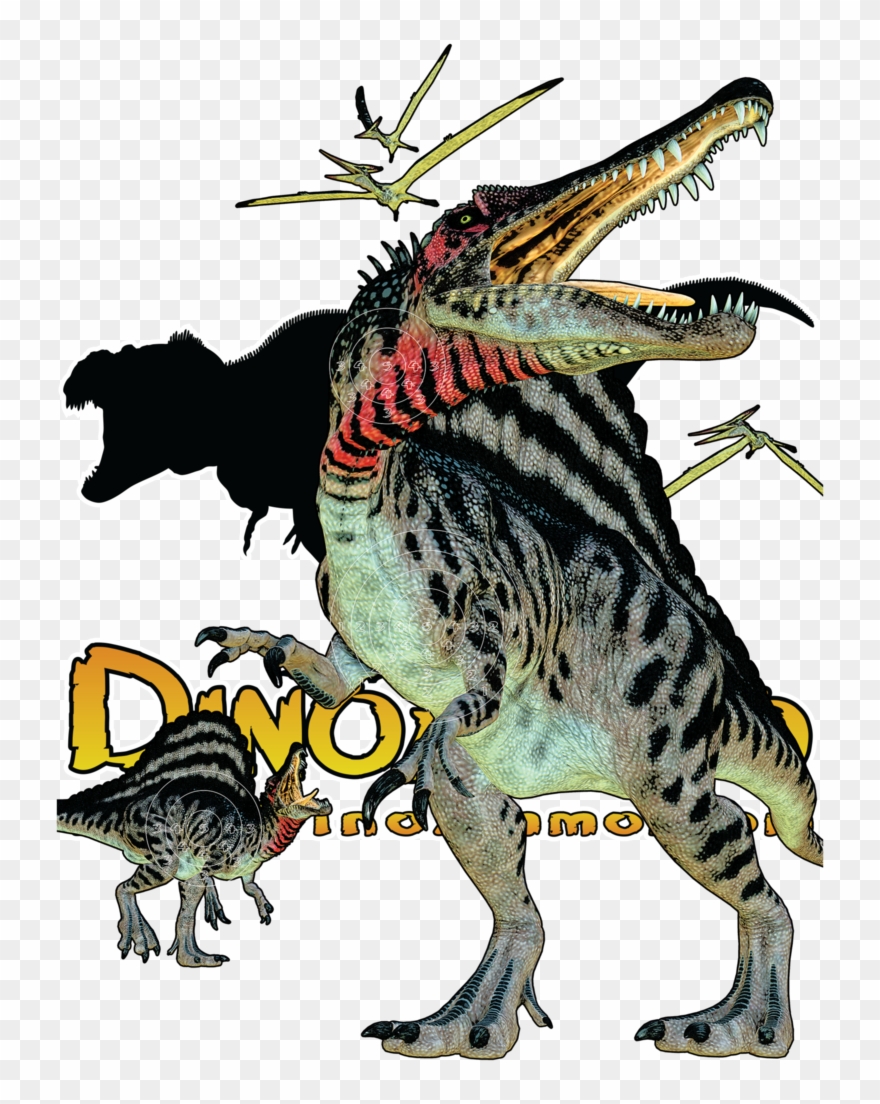 Dino Ammo Spinosaurus Full Color Short Sleeve T Shirt - Illustration Clipart