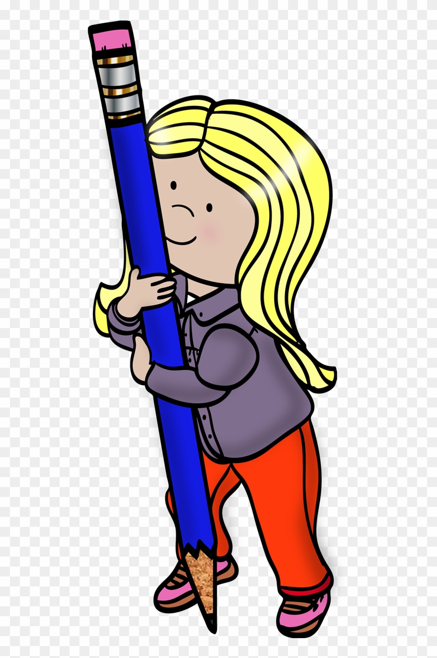 Girl With Pencil Boy With Pencil Girl With Pencil Clipart