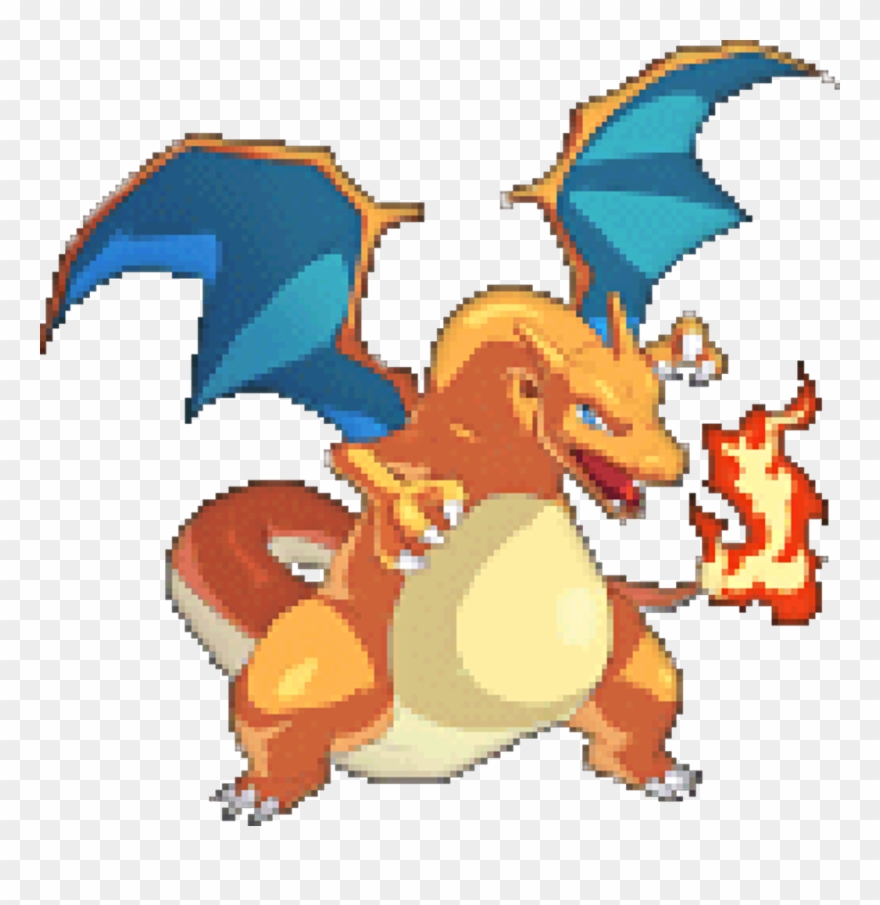 Charmander Sticker - Charizard Pixel Gif Clipart