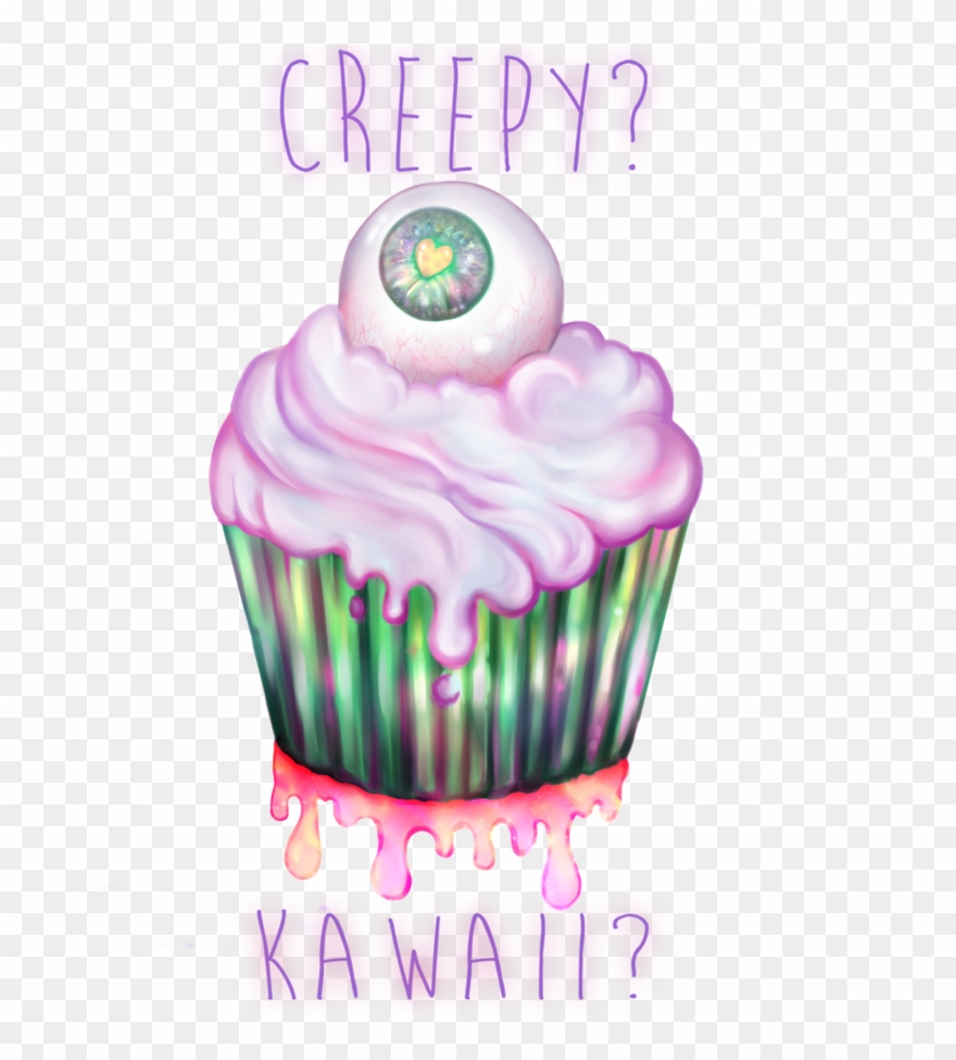 Eye Clipart Cupcake - Kawaii Creepy - Png Download