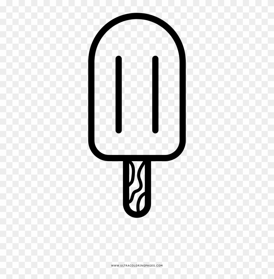 Popsicle Coloring Page Clipart